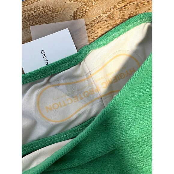 Faithfull the Brand NWT Andrea Bikini Bottom Plain Green Toweling (Sz L) - Picture 9 of 9